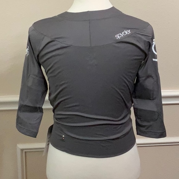 Spyder CYCLING 3/4 SLV TOP - Grey/Wht - Picture 4 of 16